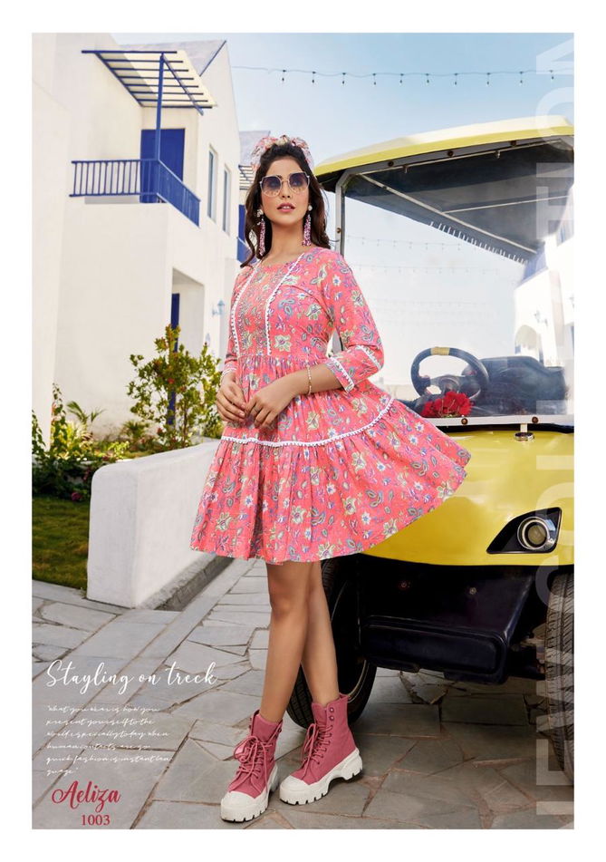 Aeliza Vol 1 By Ladies Flavour Designer Tunics Style Short Kurti Wholesale Price In Surat